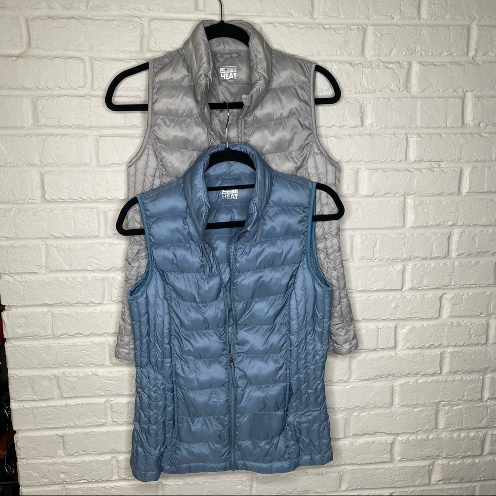 Gray & Blue Puffer Vest Bundle Size Small
